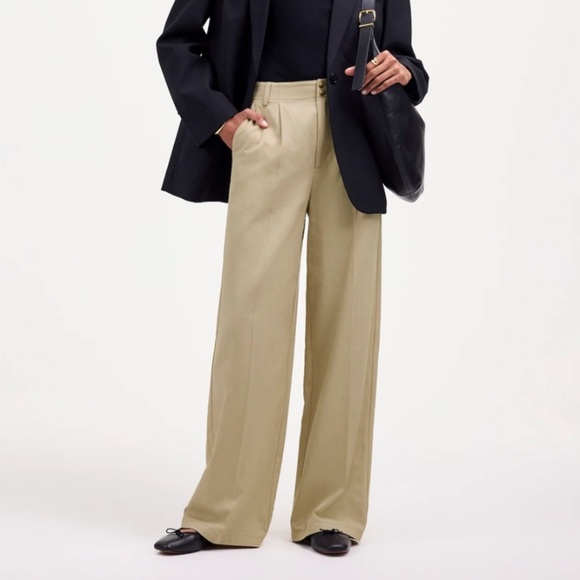 Madewell The Harlow Wide-Leg Pant in Drapey Twill Trousers Pants Work Office - Picture 1 of 6